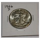 8043 - 1946-D Walking Liberty Half Dollar