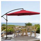 example of the kind of umbrella under that cover by the pool
