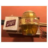Schlitz Beer Barrel Light-Up Motion Advertising Beer Sign