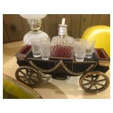 Vintage music box Carriage Decanter