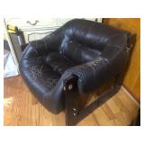 Distressed Vintage Percival Lafer arm chair. 