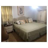 Vintage Basset French Provincial King Size Bedroom Set