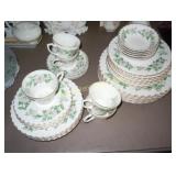 35pcs of Gardenia Syracuse China with white rose pattern
