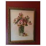 Paul De Longpre Framed Pansy Print