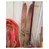 Old wooden skis