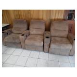Ashley Furniture Home Theater Sofa Recliners - current bid $20