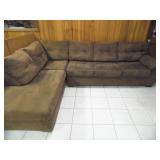 United Furniture Espresso Suede Sectional - current bid $20