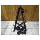 Weight Rack and Weights - current bid $10