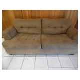 Ashley Furniture Suede Tan Sofa - current bid $10
