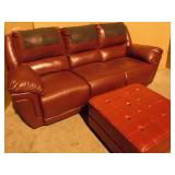 Ashley Furniture Leather Reclining Sofa - current bid $10