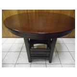 Nice Dark Oak Bar Stool Table - current bid $10