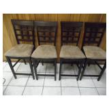 (4) Nice Suede Bar Stool Chairs - current bid $15