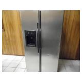 Working GE Stainless Steel Refrigerator - current bid $100