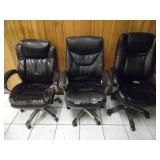 (3) Leather Office Chairs - current bid $10