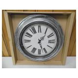 Factory Sealed Silver Home Décor Clock - current bid $10