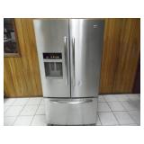 Working Maytag French Door Stainless Refrigerator - current bid $175