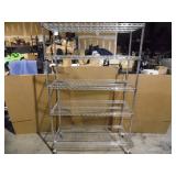 Chrome Commercial 4-Tier Adjustable Shelf - current bid $20