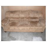 Ashley Furniture Brown Suede Sofa - current bid $10
