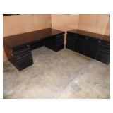 L Shape Desk and Credenza - current bid $10