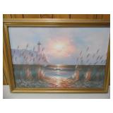 Light Tower Canvas Picture & Frame - current bid $10