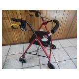Drive Medical Folding Walker & Seat - current bid $10