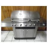 Master Forge Stainless Split Lid Gas Grill - current bid $55
