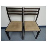 Pair of Coaster Suede Chairs - current bid $10