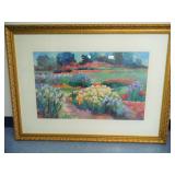 Field of Flowers Painting Gold Picture Frame - current bid $10