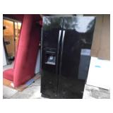  Amana Side by Side Gloss Black Refrigerator - current bid $25