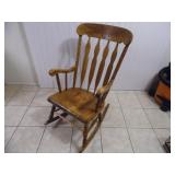 Solid Oak Wood Rocking Chair - current bid $25