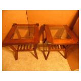 Pair of Light Mahogany End Tables - current bid $10