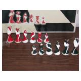 Like New Art-Deco Porcelain Chess Set - current bid $10
