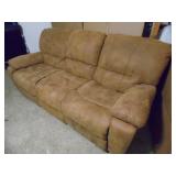 Global Furniture USA Tan Reclining Sofa - current bid $20