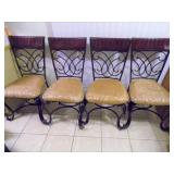 Set of 4 Wrought Iron Dining Room Chairs - current bid $20