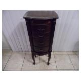 Mahogany 4 Drawer Jewelry Armoire - current bid $15
