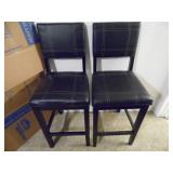 Pair of Leather Bar Stool Chairs - current bid $0