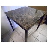 Espresso Faux Marble Counter Height Table - current bid 0