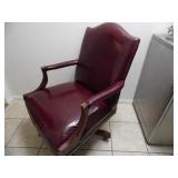 Woodmark Originals Cherry Leather Office Chair - current bid 0