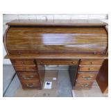 Vintage Golden Oak Roll Top Desk - current bid $50