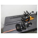 Group of 3 Electric Cordless Hedge Trimmers