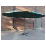 Rectangular Double Sided Crank Patio Umbrella