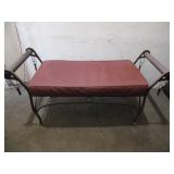 Wrought Iron Rolled Arm Bench