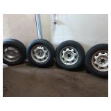 Set of 4 Ford 17in Steel Factory Rims & Tires