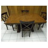 Oak Wood Kitchen Table & Chair Set