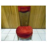 Vintage Maroon High Back Accent Side Chair