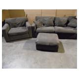 Like New Crate and Barrel Suede Sofa Set