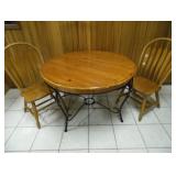 Light Walnut Kitchen Table & Chairs