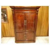 Dark Cherry Walnut Tv Armoire