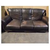 Palatial Furniture Brass Cushion Leather Sofa