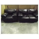 Ashley Furniture Brown Leather Sofa Set
